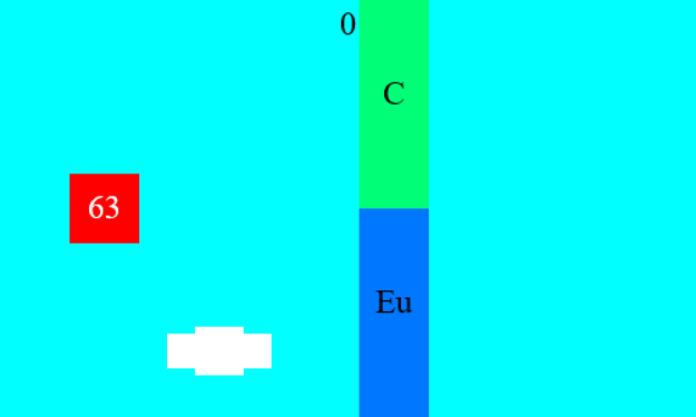 Permainan mencocokkan nomor atom dengan lambang unsur